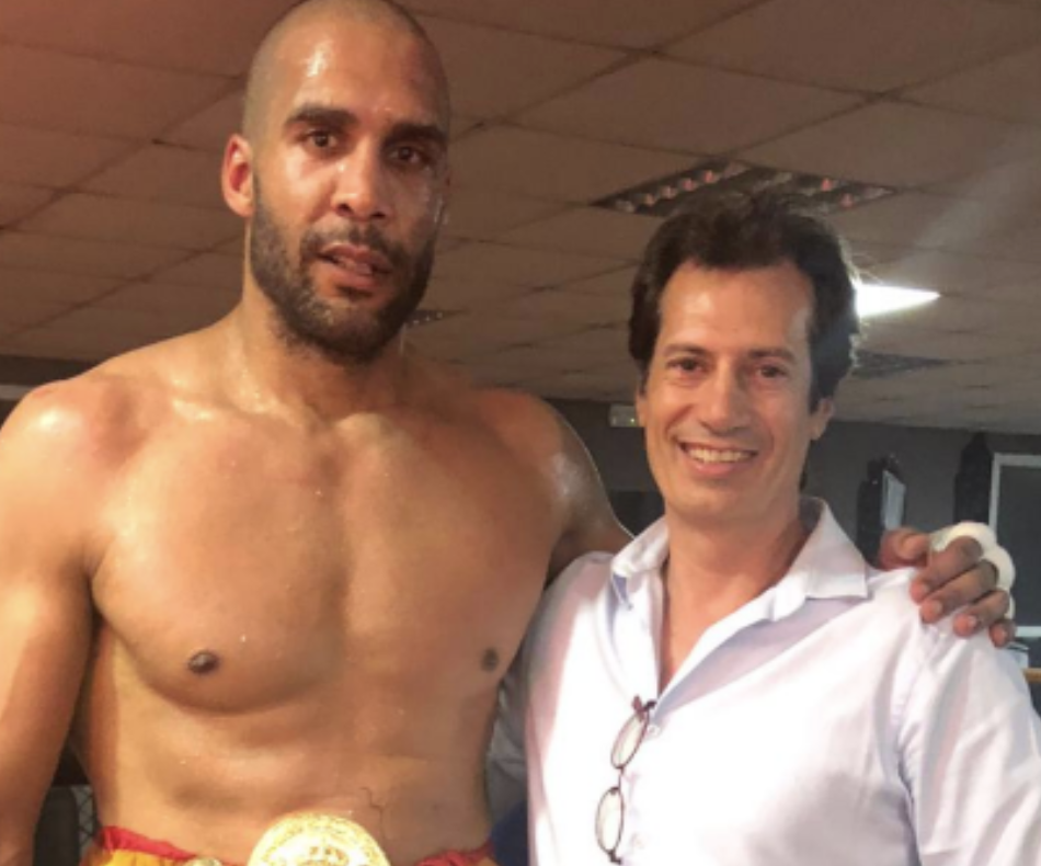 Gabriel Enguema, Campeón de España de Boxeo, con Antonio